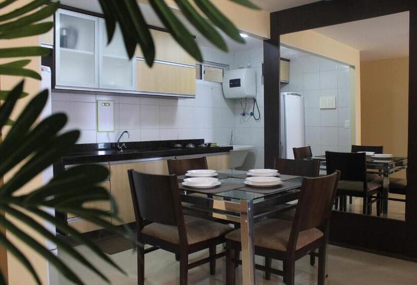 침실 1개 바다 전망 아파트, Apart Hotel Terraços Do Atlântico