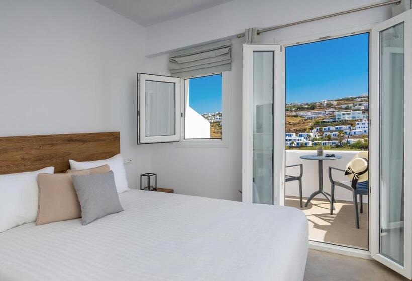 חדר סטנדרט נוף לים עם מרפסת, Cape Mykonos