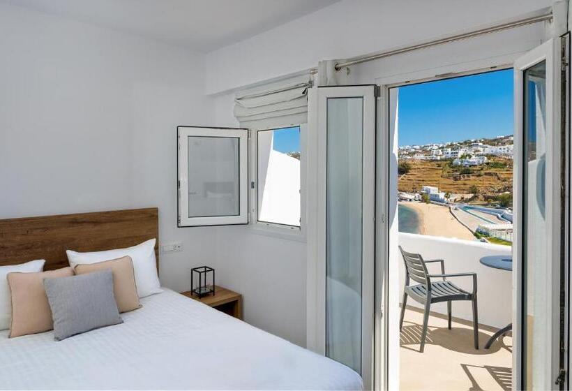 חדר סטנדרט נוף לים עם מרפסת, Cape Mykonos