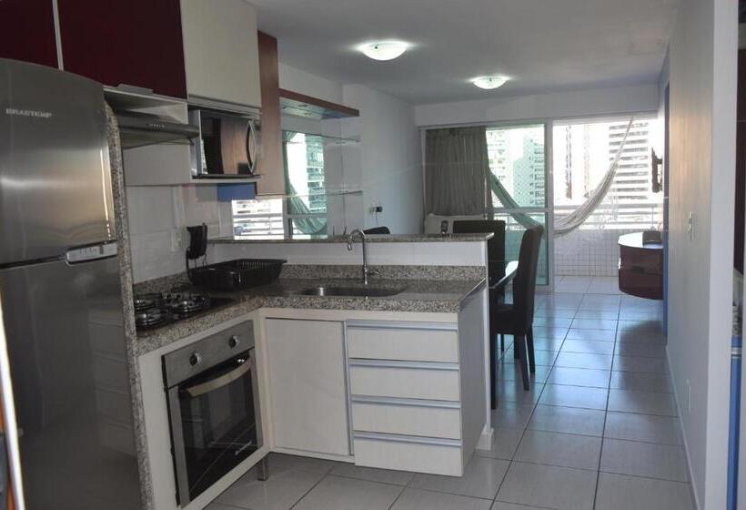 Апартаменты 1 Спальня с Балконом, Vip Beira Mar Residence