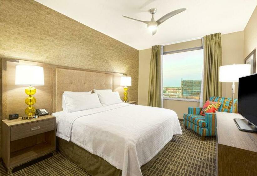 带大床的套房, Homewood Suites Houston Downtown