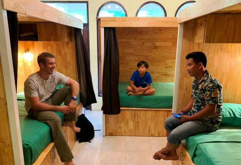 سرير فى غرفة مشتركه, Coco Khao Sok Hostel