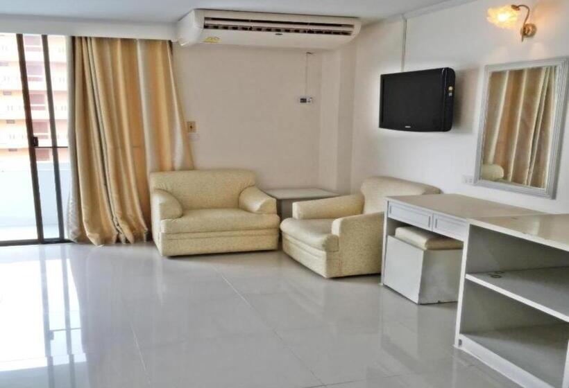 Standaard Éénpersoonskamer met Balkon, Jomtien Longstay Hotel   Sha Plus Certified