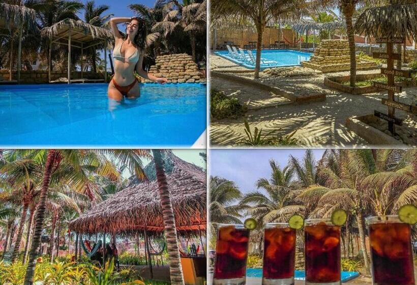 اتاق یک تخته با چشم‌انداز استخر, Casa Sebas Máncora   Pool Beach