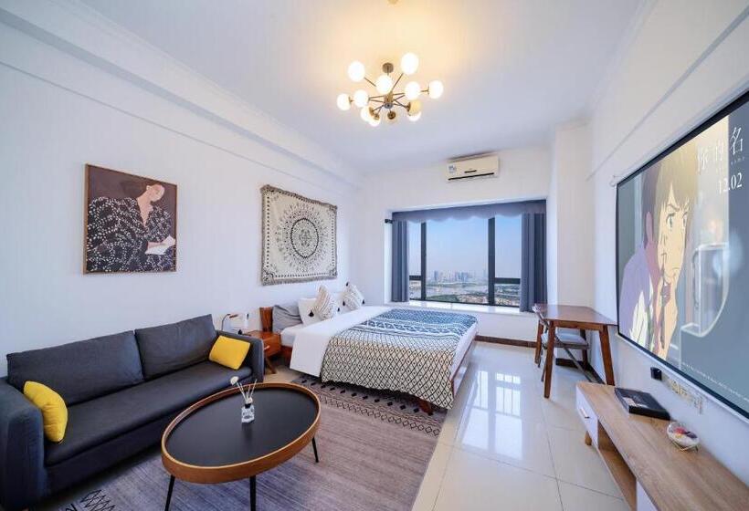 Quarto Deluxe, Guangzhou Lijing Aparthotel Pazhou Exhibition Center   Next To Exit D Of Wanshengwei Mtr Station