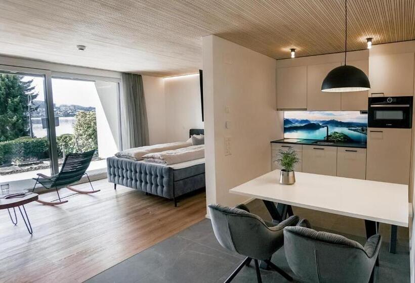 Standard studio with lake view, Seehotel Baumgarten