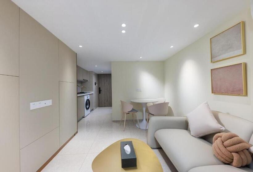 Quarto Dúplex, Mandi International Apartment   Guangzhou Financial City Sanxi Metro Station