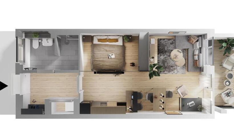 Студио Стандарт с Балконом, Arivo Aparthotel Höchstadt An Der Aisch