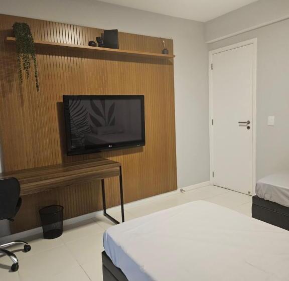 آپارتمان 1 خوابه با چشم‌انداز, Apart Hotel Próximo Barra Da Tijuca E Rio Centro Manaca Flat B