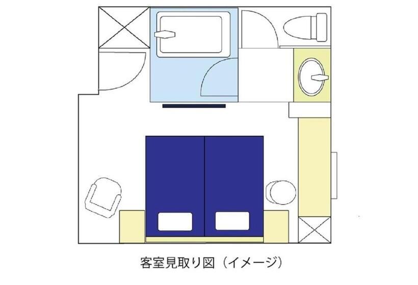 标准间, Meitetsu Inn Hamamatsucho