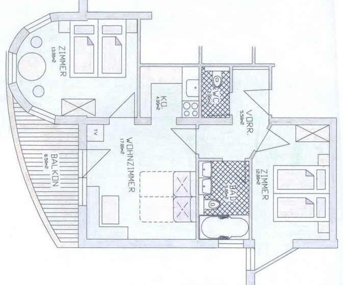 Апартаменты 2 Спальни с Балконом, Garni Apart Elfriede