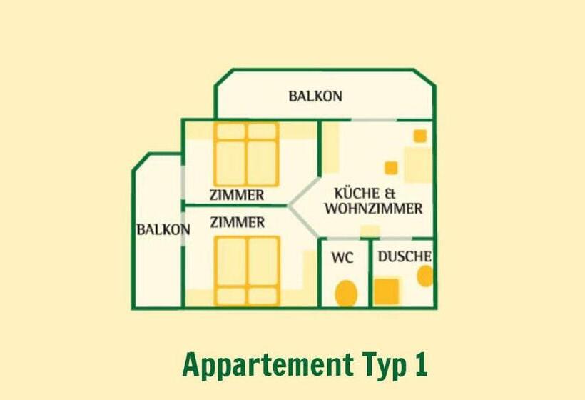 Апартаменты 2 Спальни, Berghotel Lämmerhof