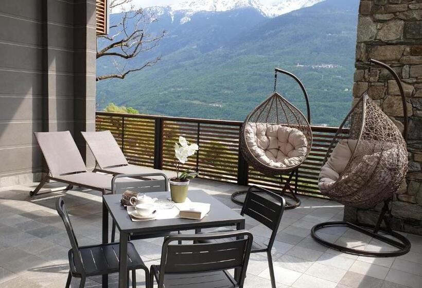 Полулюкс Одноместный с Террасой, Wine Hotel Retici Balzi