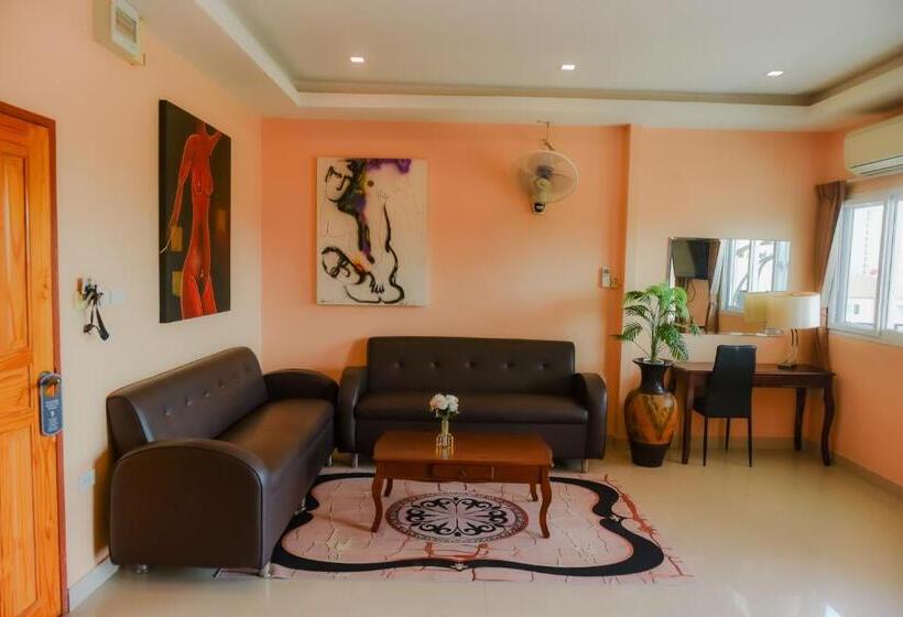 침실 1개 테라스 아파트, Patamnak Beach Guesthouse
