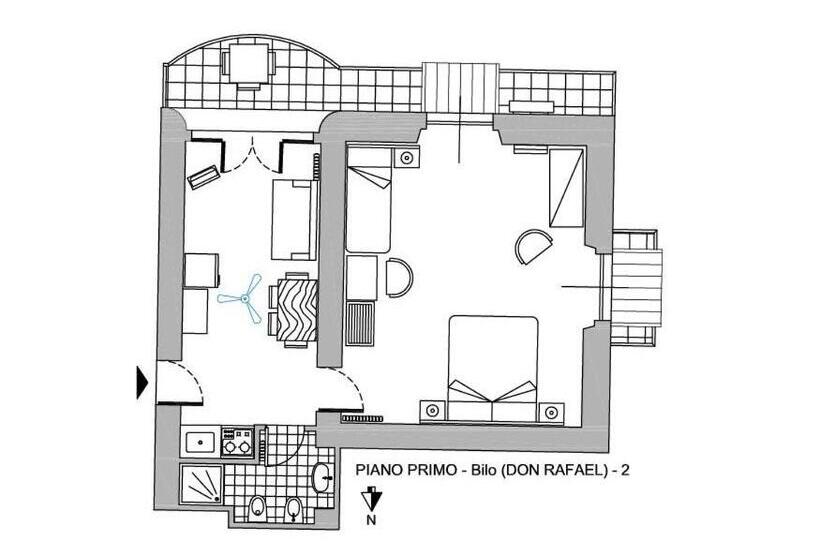 Апартаменты 1 Спальня с Балконом, Residence Santa Maria Suites