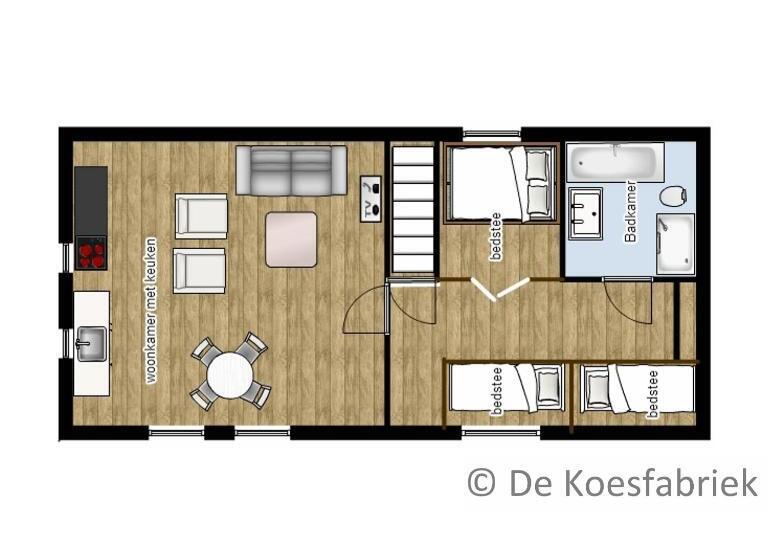 Апартаменты 2 Спальни, Appartement De Koesfabriek Centrum Dokkum