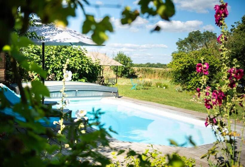 Номер Стандарт с Террасой, La Jolie Longère Fleurie Tiny House Avec Piscine Et Jardin