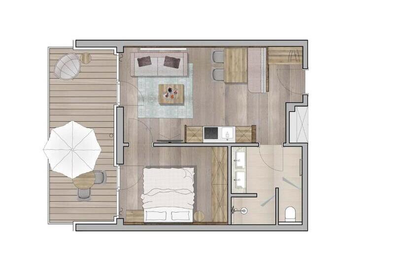 Апартаменты 1 Спальня, Private Homes Alpin Spa Apartments