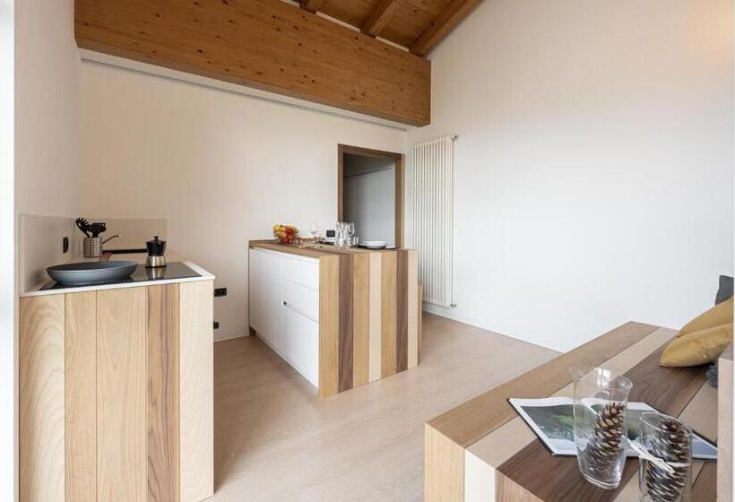 침실 1개 아파트, Agritur Deromedi