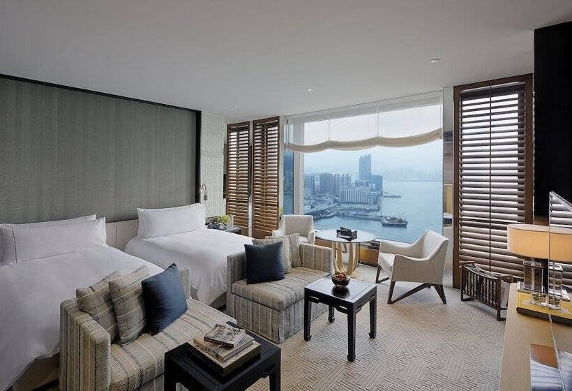 اتاق استاندارد با تخت دوبل و چشم‌انداز, Rosewood Hong Kong