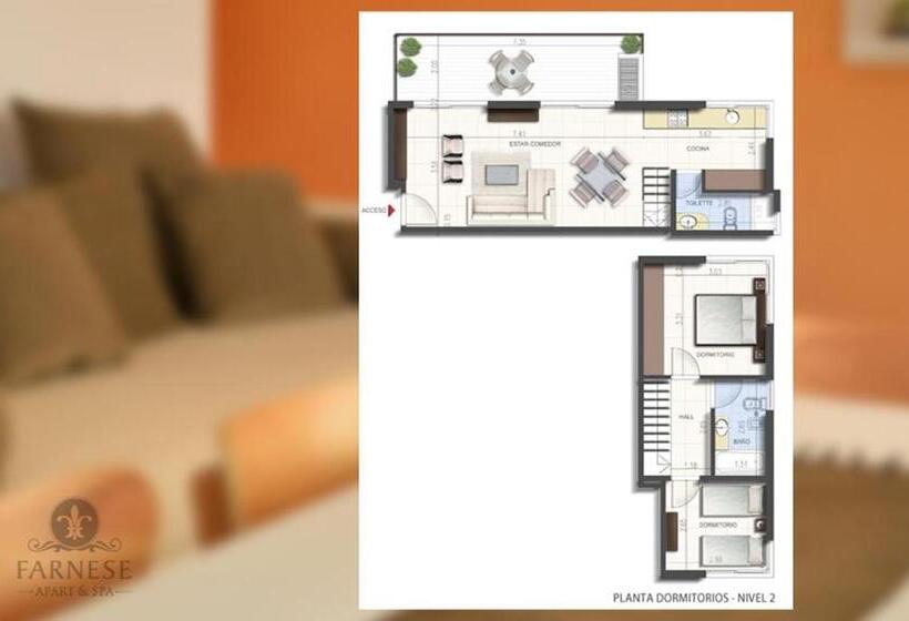 Номер Дюплекс, Farnese Apart & Spa   Farnese Apart Mar