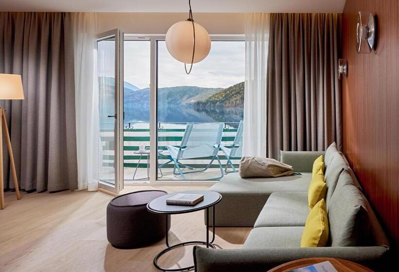 Suite with lake view, Seeglück Hotel Forelle Superior
