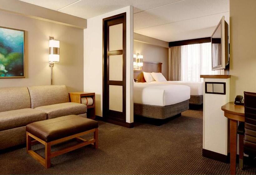 带2个双人床的标准工作室, Hyatt Place Milwaukee Airport