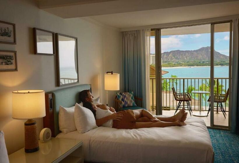 اتاق استاندارد با تخت بزرگ, Outrigger Reef Waikiki Beach Resort