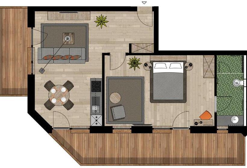 آپارتمان 1 خوابه, Chalet Obergurgl Luxury Apartments