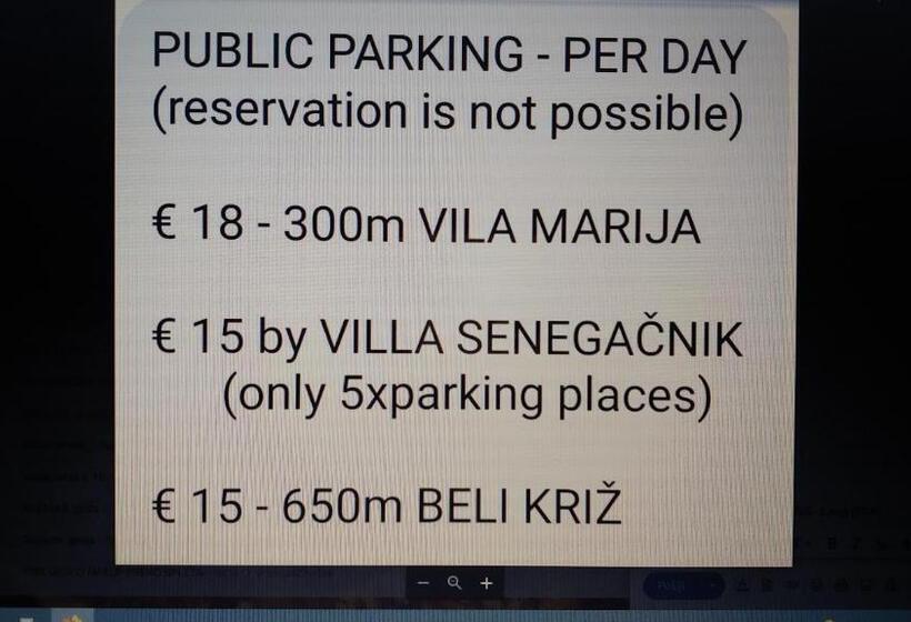 اتاق استاندارد با چشم‌انداز دریا, Villa Senegačnik