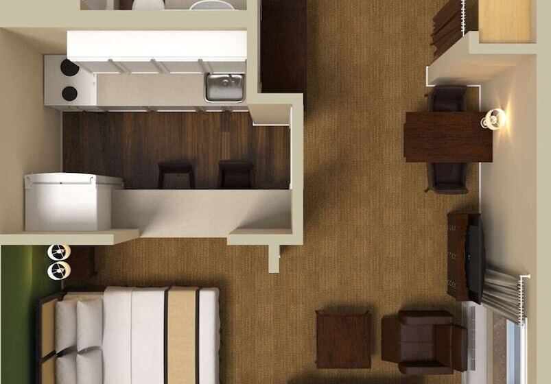 Студия Deluxe, Extended Stay America Suites  Chicago  Lombard  Yorktown Center