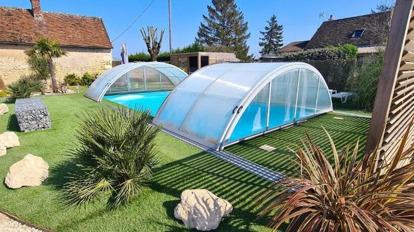Дом 2 Спальни, Gîte Atypique 2 à 8 Personnes Avec Piscine Jacuzzi Proche Châteaux De La Loire