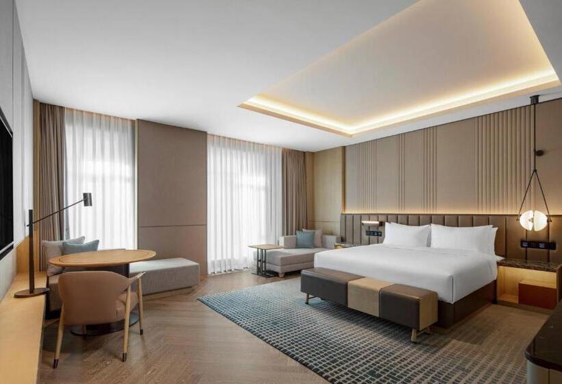 חדר דלוקס,מיטת קינג עם נוף לעיר, Courtyard Taiyuan