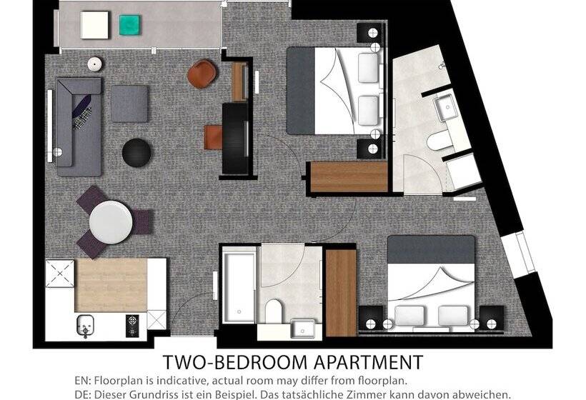２ベッドルームアパートメント, Adina Apartment Hotel Copenhagen