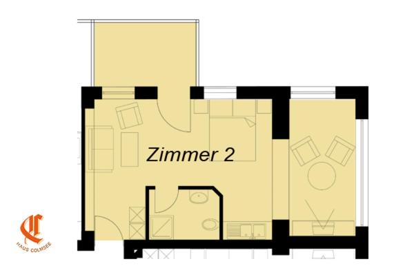 Quarto Estandar Vista Mar com Sacada, Pension Haus Colmsee