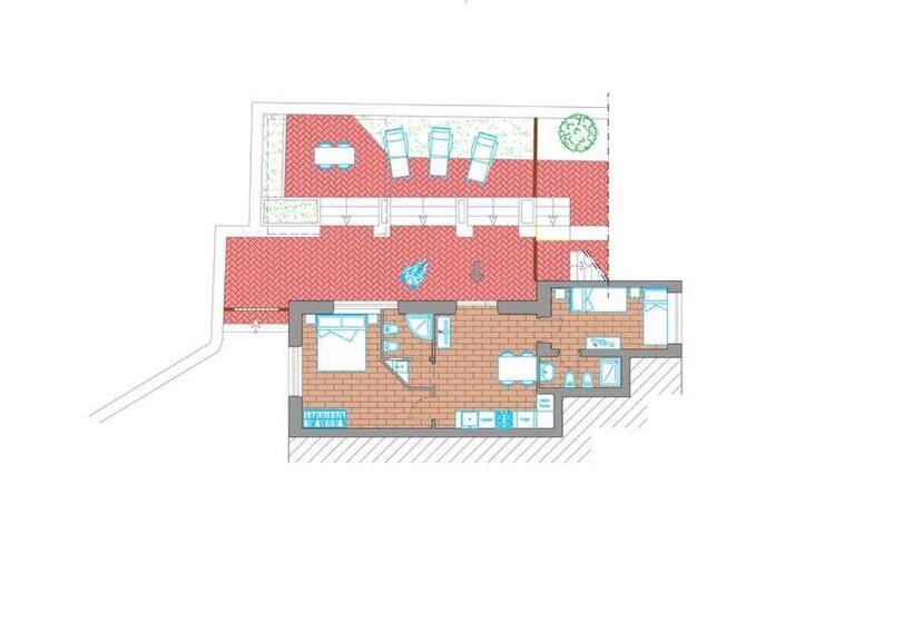 Апартаменты 2 Спальни, Residence Mare Azzurro