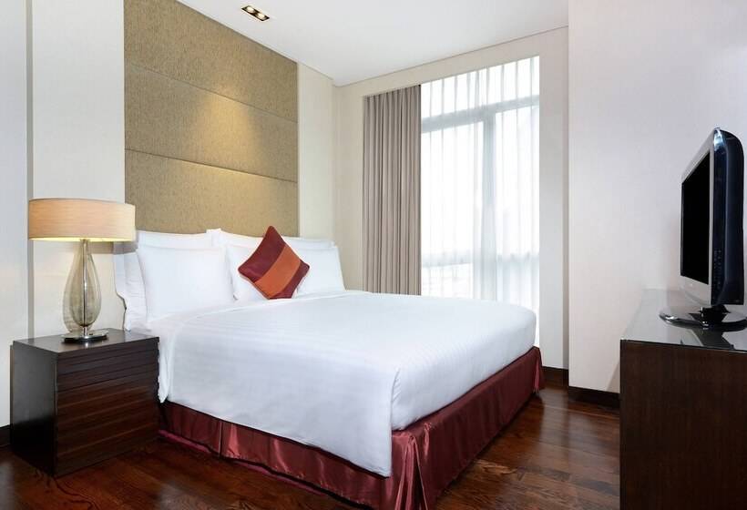 デラックススイートの３ベッドルーム, Sathorn Vista Bangkok  Marriott Executive Apartments