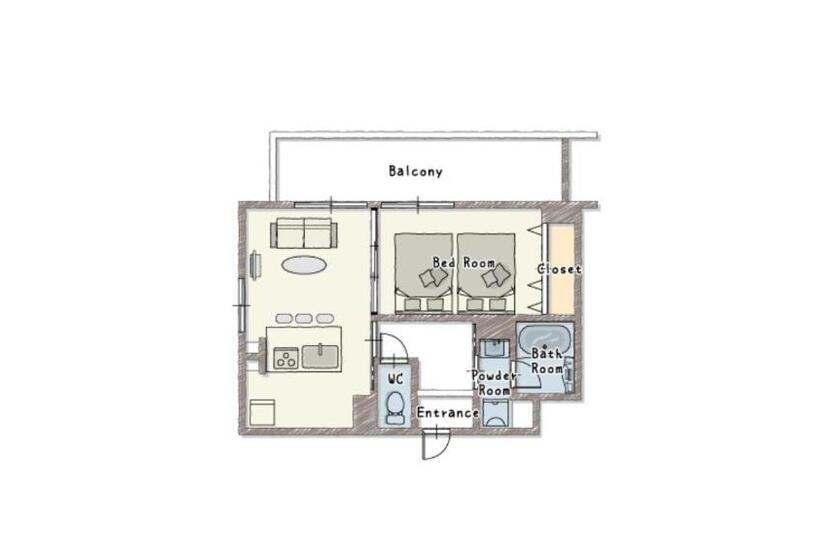 Apartamento 1 Dormitório com Sacada, Bon Condominium Umeda