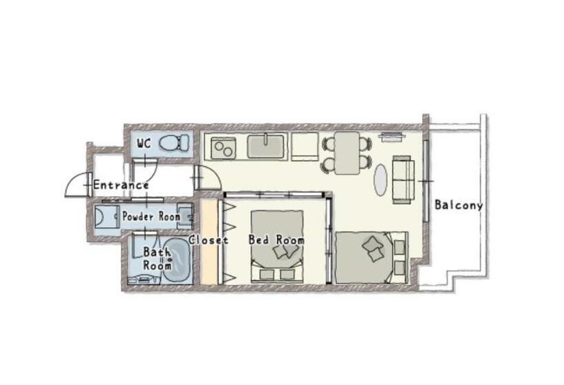 Apartamento 1 Dormitório, Bon Condominium Umeda