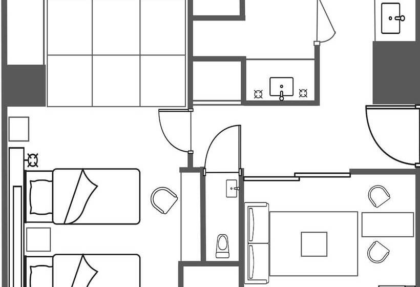 Апартаменты Премиум 1 Спальня, Citadines Karasuma Gojo Kyoto