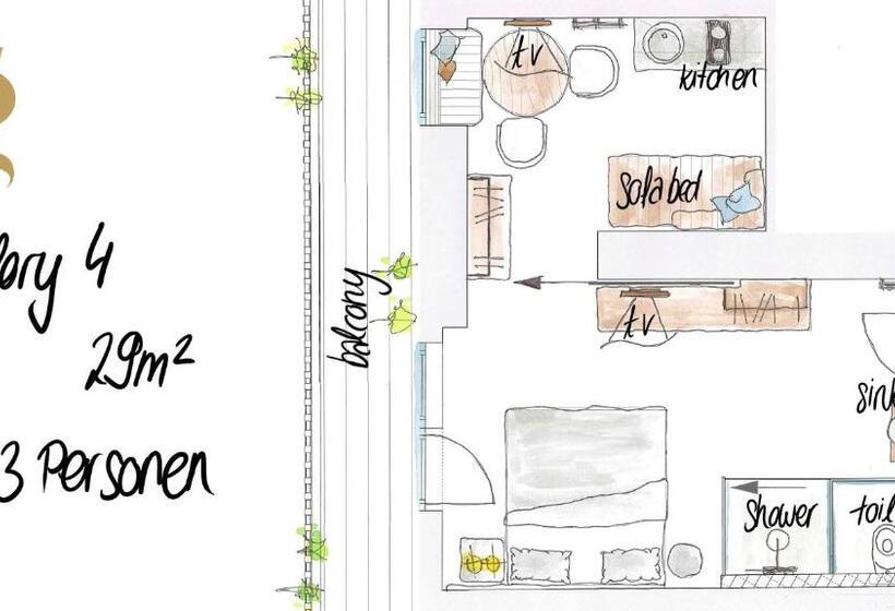 Студия Deluxe, Glanz & Glory Appartements Sölden