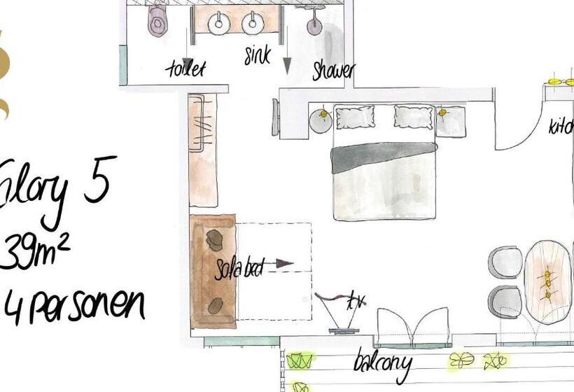 Студия Superior, Glanz & Glory Appartements Sölden