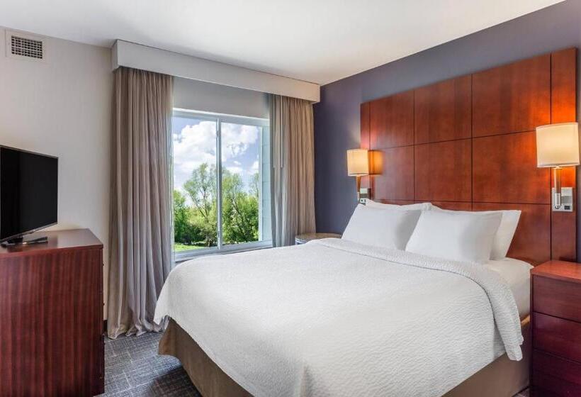 带大床的标准工作室, Residence Inn Duluth