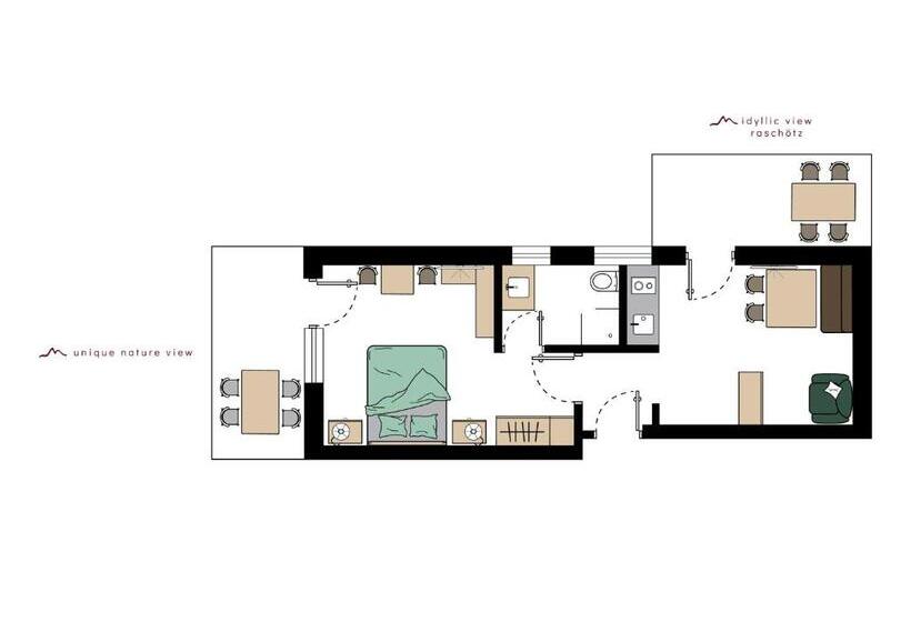 バルコニー付き１ベッドルームアパートメント, Mountain Residence Alpenhof   Company Hotel Alpenhof Kg Sas Der Gasser Renate