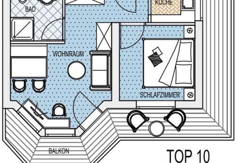 Апартаменты 1 Спальня с Балконом, Landhaus Achental