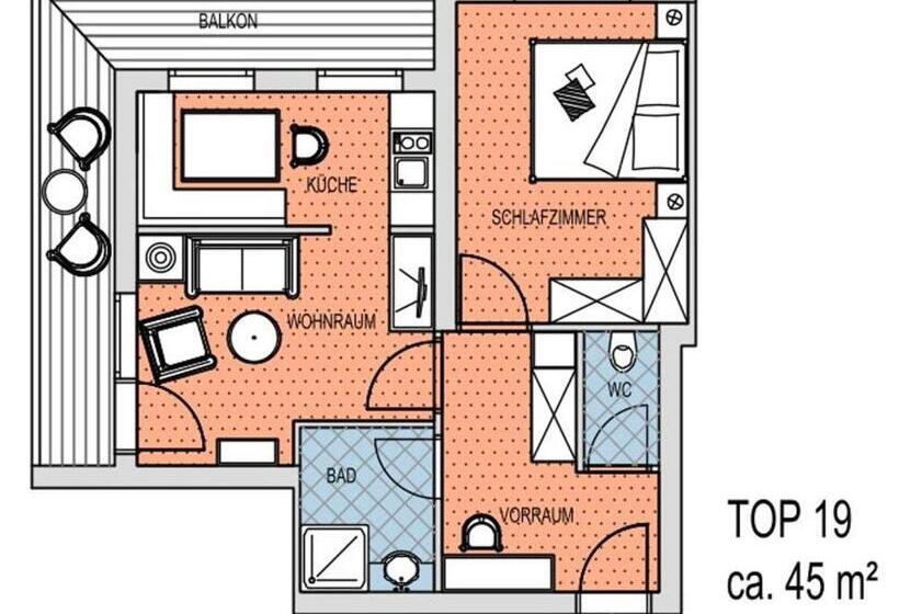 Апартаменты 1 Спальня с Балконом, Landhaus Achental