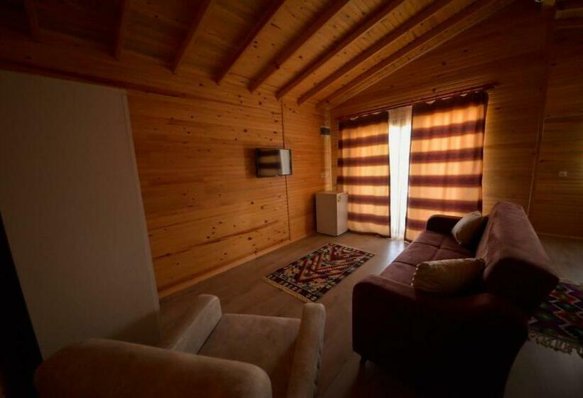 اتاق استاندارد چهارنفره با بالکن, Em Ba Butik Bungalov