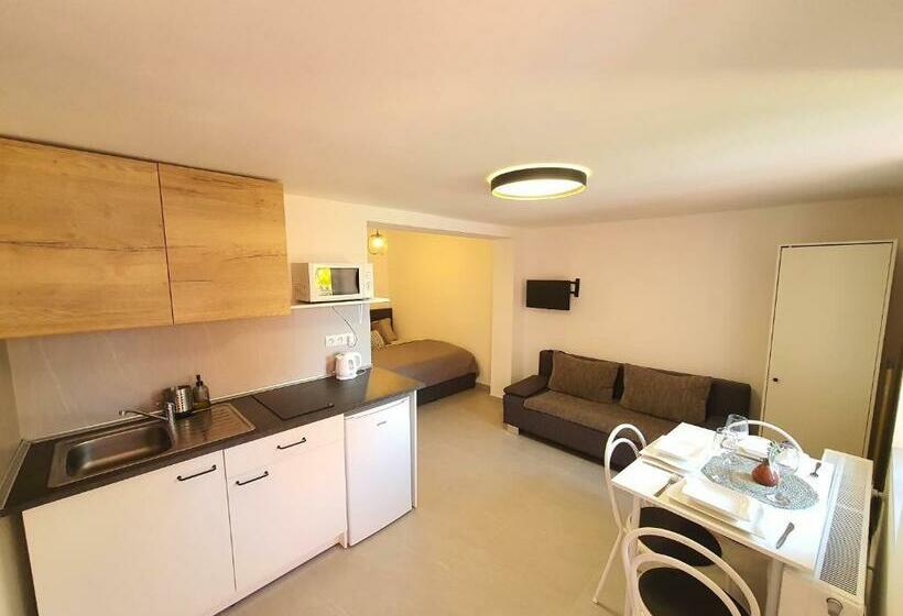 带1个卧室带花园景观的公寓, Apartmány černý Kohout