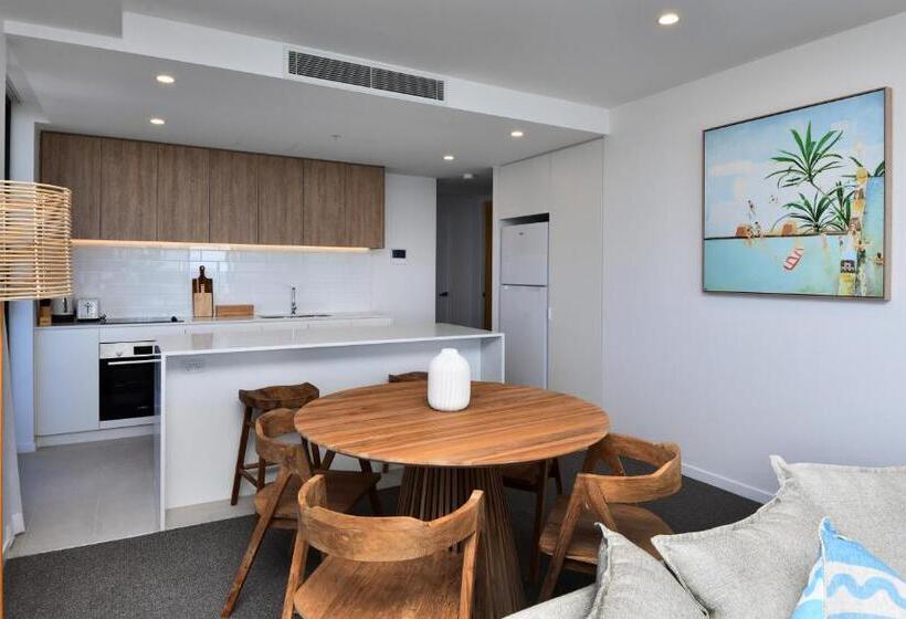 침실 2개 바다 전망 아파트, X Kirra Apartments
