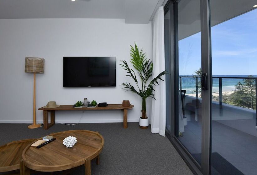 침실 2개 바다 전망 아파트, X Kirra Apartments